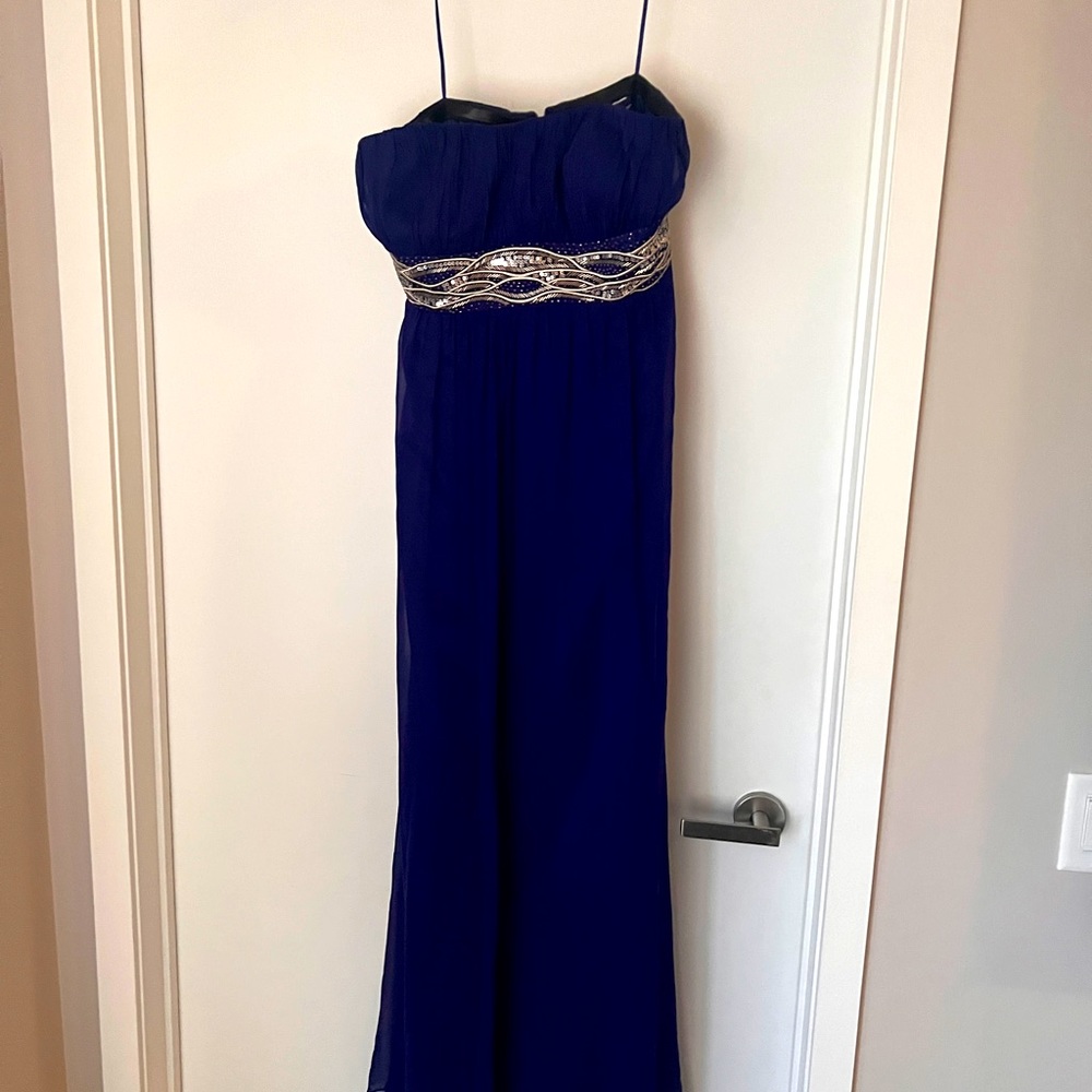 Strapless Royal Blue Gown